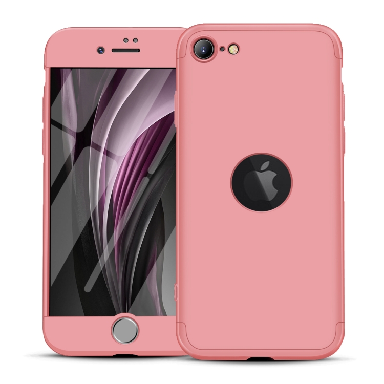 

For iPhone SE 2020 GKK Three Stage Splicing Full Coverage PC Protective Case(Rose Gold)