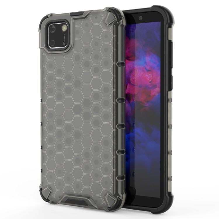 

For Huawei Y5p Shockproof Honeycomb PC + TPU Protective Case(Black)
