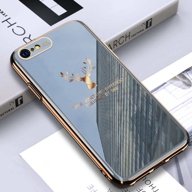 

For iPhone 6 Plus GKK PC + Solid Color Plating Protective Case(Grey)