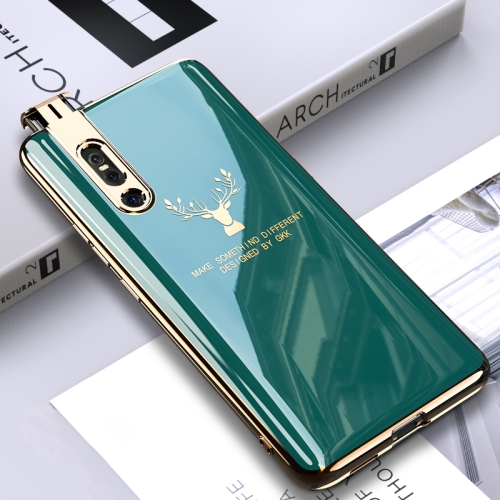 

For Vivo X27 GKK PC + Solid Color Plating Protective Case(Green)