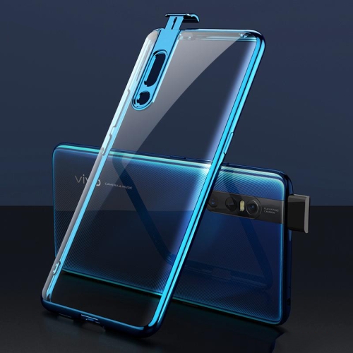 

For Vivo X27 GKK Phantom TPU + Plating Protective Case(Blue)