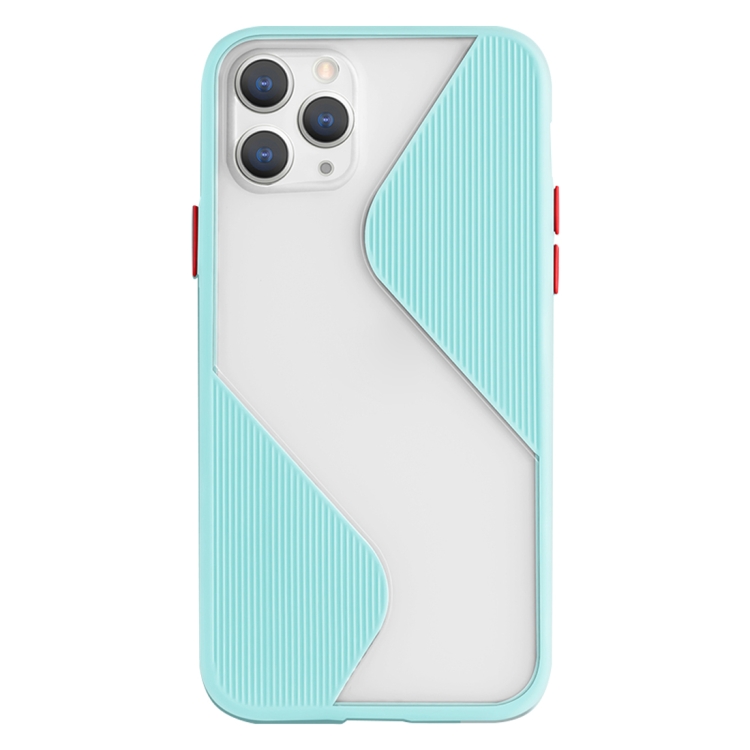 

For iPhone 11 Pro Max Contrast Color Stitching TPU Protective Case(Sky Blue)
