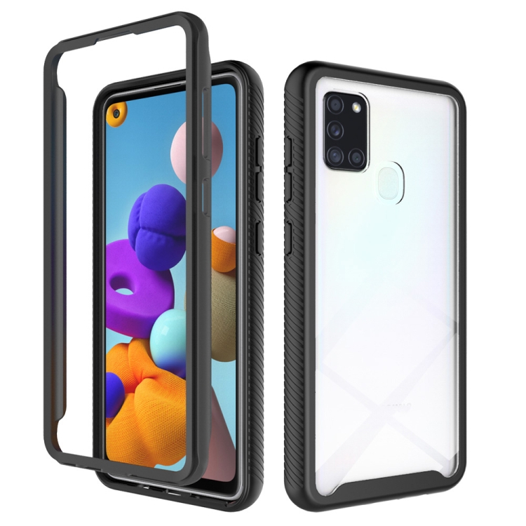 

For Samsung Galaxy A21s Starry Sky Solid Color Series Shockproof PC + TPU Protective Case(Black)