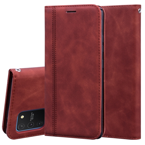 

For Samsung Galaxy S10 Lite / A91 Frosted Business Magnetic Horizontal Flip PU Leather Case with Holder & Card Slot & Lanyard(Brown)