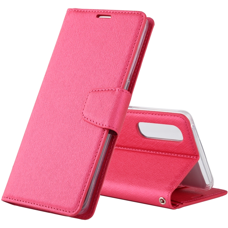 

For OPPO Reno 3 Pro ALIVO Canvas Diary Silk Texture Horizontal Flip Leather Case with Holder & Card Slots & Wallet & Photo Frame(Rose Red)