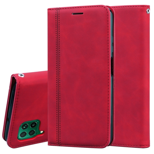 

For Huawei P40 Lite Frosted Business Magnetic Horizontal Flip PU Leather Case with Holder & Card Slot & Lanyard(Red)