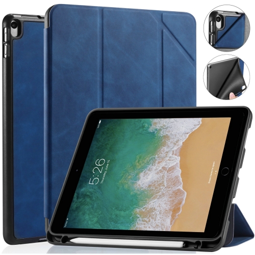 

For iPad Pro 10.5 inch DG.MING See Series Horizontal Flip Leather Case with Holder & Pen Holder(Blue)