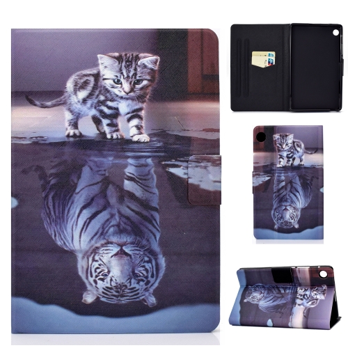 

For Huawei MatePad T8 Voltage Painted Pattern Tablet PC Protective Leather Case with Bracket & Card Slots & Anti-skid Strip(Cat and Tiger)