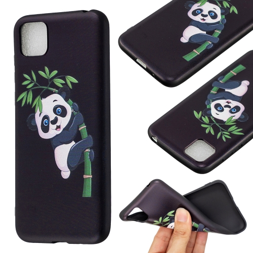 

For Huawei Y5p / Honor 9S Embossment Patterned TPU Soft Protector Cover Case(Panda and Bamboo)