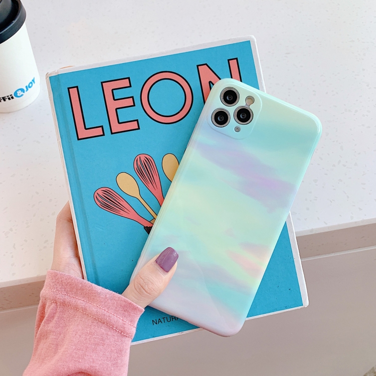 

For iPhone 11 Colorful Gradient Marble Pattern Shockproof TPU Case(Sky Clouds)