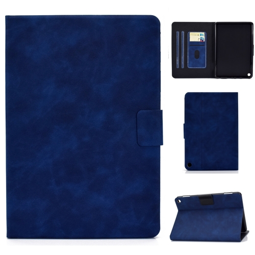 

For Kindle Fire HD8 (2020) Cowhide Texture Horizontal Flip Leather Case with Holder & Card Slots & Sleep / Wake-up Function(Blue)