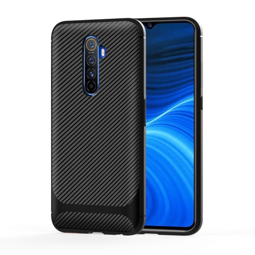 

For OPPO Realme X2 Pro / Reno Ace Carbon Fiber Texture Shockproof TPU Protective Case(Black)