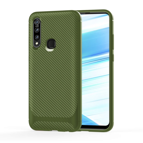 

For Vivo Y19(Global Official Version) / U3(China Version) Carbon Fiber Texture Shockproof TPU Protective Case(Green)