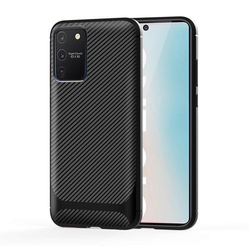 

For Samsung Galaxy M60s / A81 / Note 10 Lite Carbon Fiber Texture Shockproof TPU Protective Case(Black)