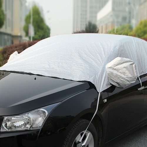 

Car Half-cover Car Clothing Sunscreen Heat Insulation Sun Nisor, Aluminum Foil Size: 3.6x1.6x1.5m