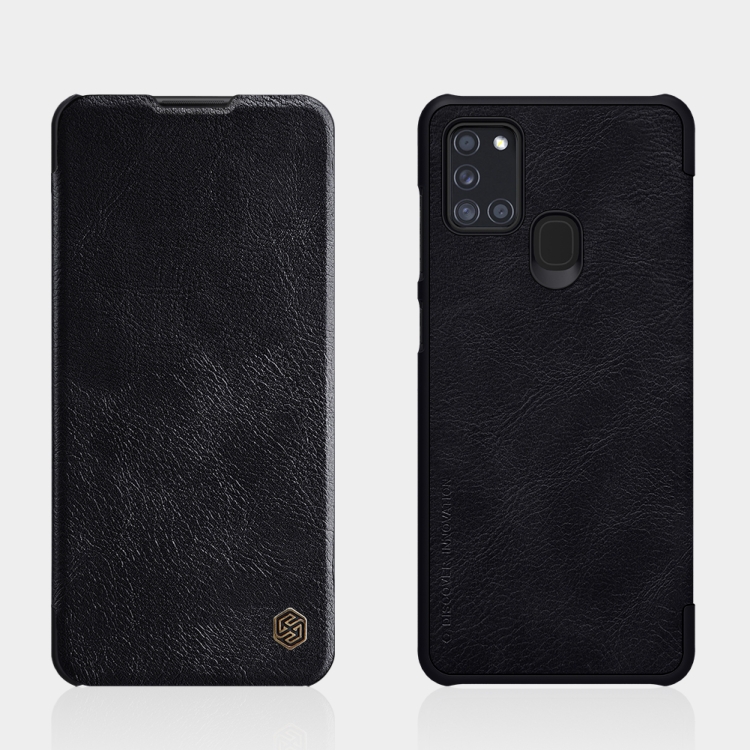 

For Samsung Galaxy A21s NILLKIN QIN Series Crazy Horse Texture Horizontal Flip Leather Case with Card Slot(Black)