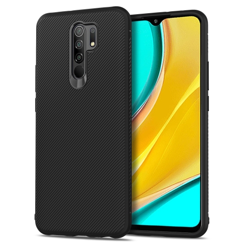 

For Xiaomi Redmi 9 Lenuo Leshen Series Stripe Texture TPU Case(Black)