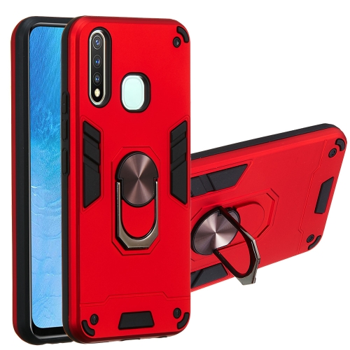 

For vivo Y19 / Y5s / U3 / U20 2 in 1 Armour Series PC + TPU Protective Case with Ring Holder(Red)