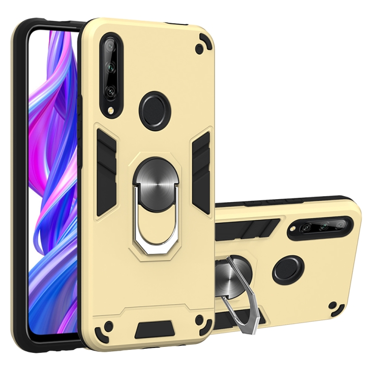 

For Huawei Honor 9X / Enjoy 10 Plus 2 in 1 Armour Series PC + TPU Protective Case with Ring Holder(Gold)