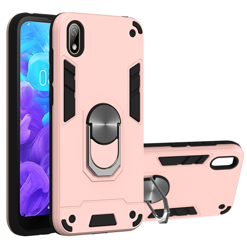 

For Huawei Y5 (2019) / Honor 8S 2 in 1 Armour Series PC + TPU Protective Case with Ring Holder(Rose Gold)