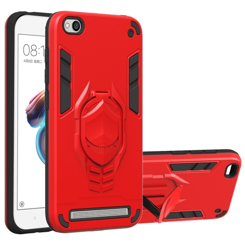 

For Xiaomi Redmi 5A 2 in 1 Armor Knight Series PC + TPU Protective Case with Invisible Holder(Red)