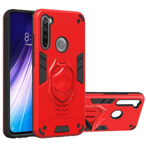 

For Xiaomi Redmi Note 8 2 in 1 Armor Knight Series PC + TPU Protective Case with Invisible Holder(Red)