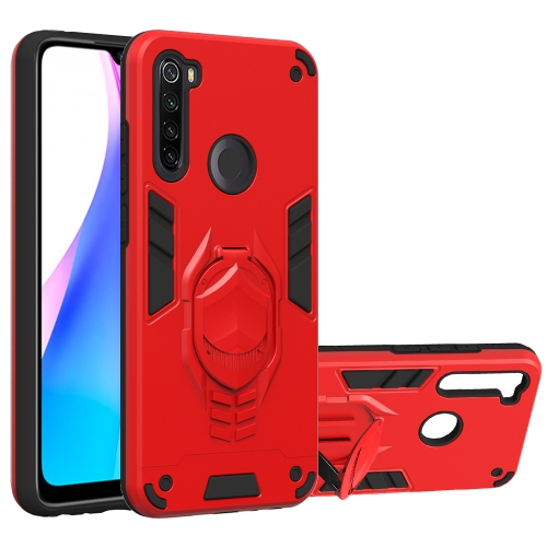 

For Xiaomi Redmi Note 8T 2 in 1 Armor Knight Series PC + TPU Protective Case with Invisible Holder(Red)