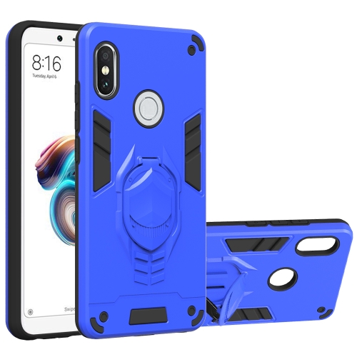 

For Xiaomi Redmi Note 5 Pro 2 in 1 Armor Knight Series PC + TPU Protective Case with Invisible Holder(Dark Blue)