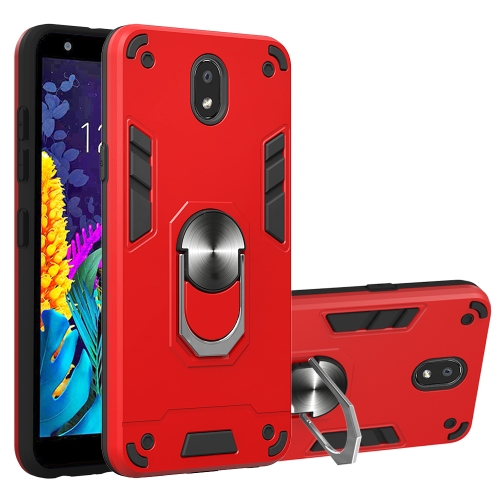 

For LG K30 (2019) / X320 / Aristo 4 / Escape Plus 2 in 1 Armour Series PC + TPU Protective Case with Ring Holder(Red)