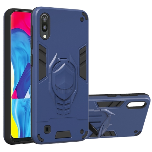 

For Samsung Galaxy M10 2 in 1 Armor Knight Series PC + TPU Protective Case with Invisible Holder(Royal Blue)