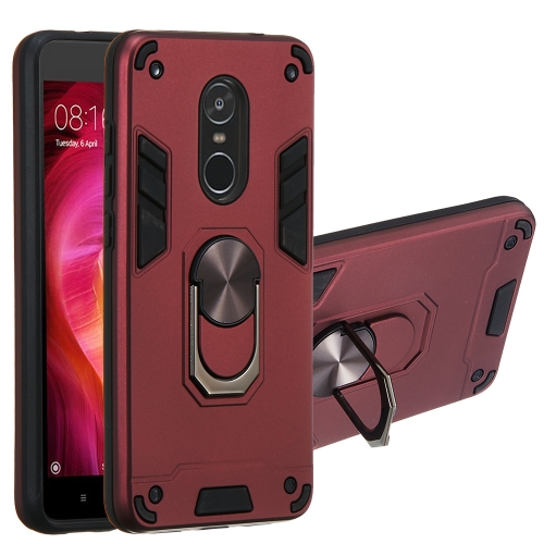 

For Xiaomi Redmi Note 4 / Note 4X / Redmi 4(India) 2 in 1 Armour Series PC + TPU Protective Case with Ring Holder(Wine Red)