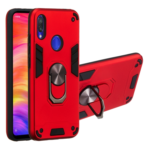 

For Xiaomi Redmi Note 7 / Note 7 Pro / Note 7s 2 in 1 Armour Series PC + TPU Protective Case with Ring Holder(Red)