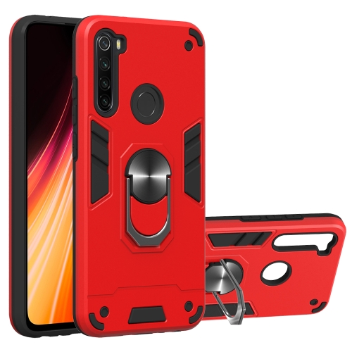 

For Xiaomi Rdemi Note 8 2 in 1 Armour Series PC + TPU Protective Case with Ring Holder(Red)