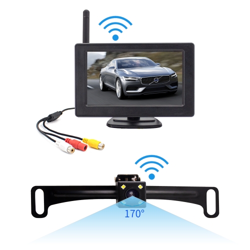 

PZ703 422A-W Car 4.3 inch Desktop Rearview Monitor Built-in Wireless Reversing Image