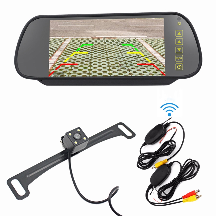 

PZ709 437-W 7.0 inch TFT LCD Car External Wireless Rear View Monitor for Car Rearview Parking Video Systems