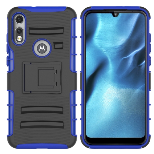 

For Samsung Galaxy E7 Sliding Bushing Mobile Phone Protective Case with Stand(Blue)