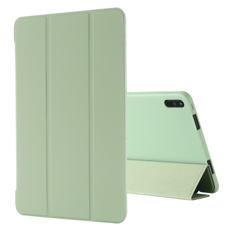

For Huawei Matepad 10.4 GEBEI Shockproof Horizontal Flip Leather Case with Three-folding Holder(Green)