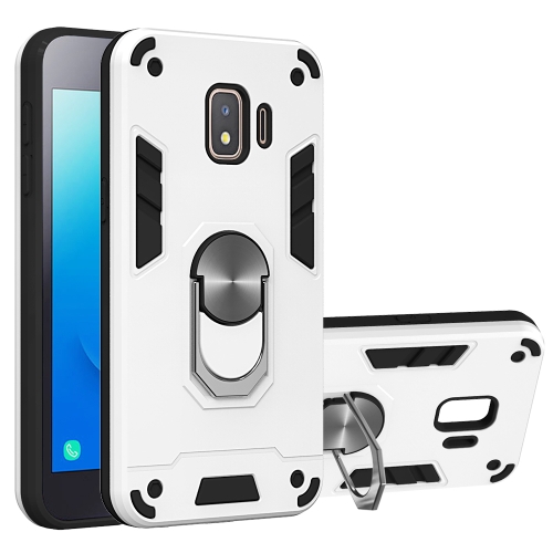 

For Samsung Galaxy J2 Core 2 in 1 Armour Series PC + TPU Protective Case with Ring Holder(Silver)