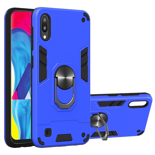 

For Samsung Galaxy M10 / A10 2 in 1 Armour Series PC + TPU Protective Case with Ring Holder(Dark Blue)