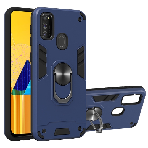 

For Samsung Galaxy M30s 2 in 1 Armour Series PC + TPU Protective Case with Ring Holder(Sapphire Blue)