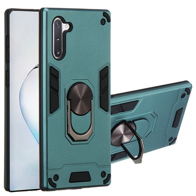 

For Samsung Galaxy Note 10 / Note 10 5G 2 in 1 Armour Series PC + TPU Protective Case with Ring Holder(Green)