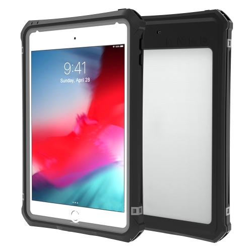 

For iPad mini (2019) RedPepper Shockproof Waterproof PC + TPU Protective Case with Lanyard & Holder(Black)