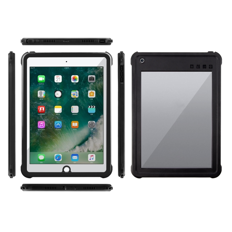 

For iPad 9.7 (2017) / (2018) / Air RedPepper Shockproof Waterproof PC + TPU Protective Case with Holder(Black)