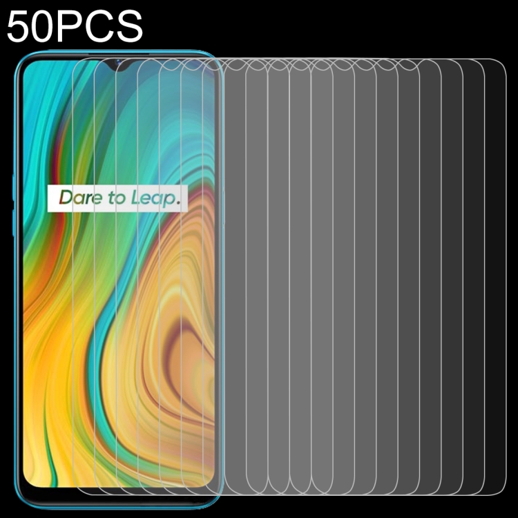 

For OPPO Realme C3 50 PCS 0.26mm 9H 2.5D Tempered Glass Film