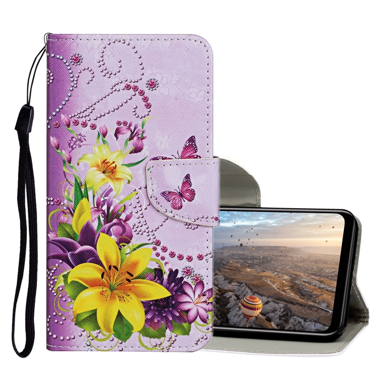 

For Huawei P40 Colored Drawing Pattern Horizontal Flip Leather Case with Holder & Card Slots & Wallet(Yellow Flower Butterfly)