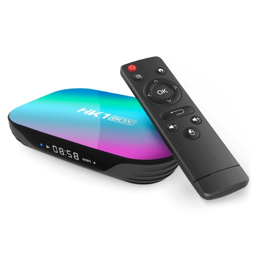 

HK1 BOX 4K Smart TV Box Android 9.0 Media Player with Remote Control, Amlogic S905X3 Quad-Core, 4GB+32GB,