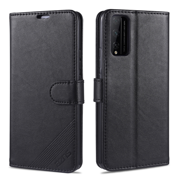 

For Huawei Honor Play 4T Pro AZNS Sheepskin Texture Horizontal Flip Leather Case with Holder & Card Slots & Wallet(Black)