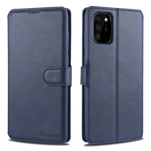 

For Samsung Galaxy Note 20 AZNS Calf Texture Horizontal Flip Leather Case with Holder & Card Slots & Wallet & Photo Frame(Blue)