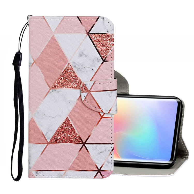 

For Xiaomi Mi Note 10 Lite Colored Drawing Pattern Horizontal Flip Leather Case with Holder & Card Slots & Wallet(Marble)