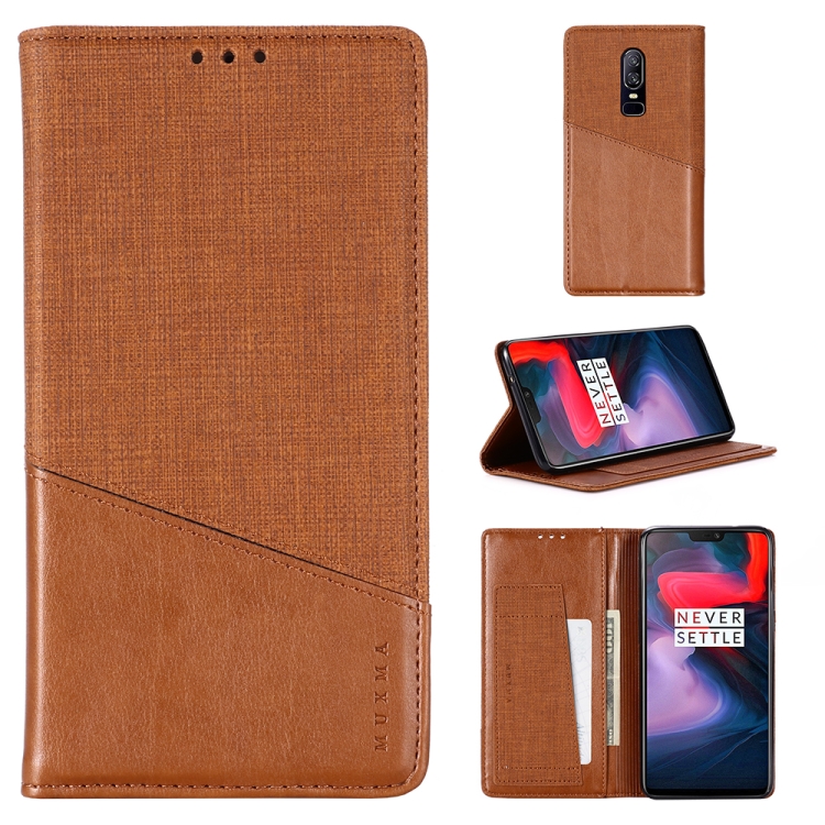 

For OnePlus 6 MUXMA MX109 Horizontal Flip Leather Case with Holder & Card Slot & Wallet(Brown)